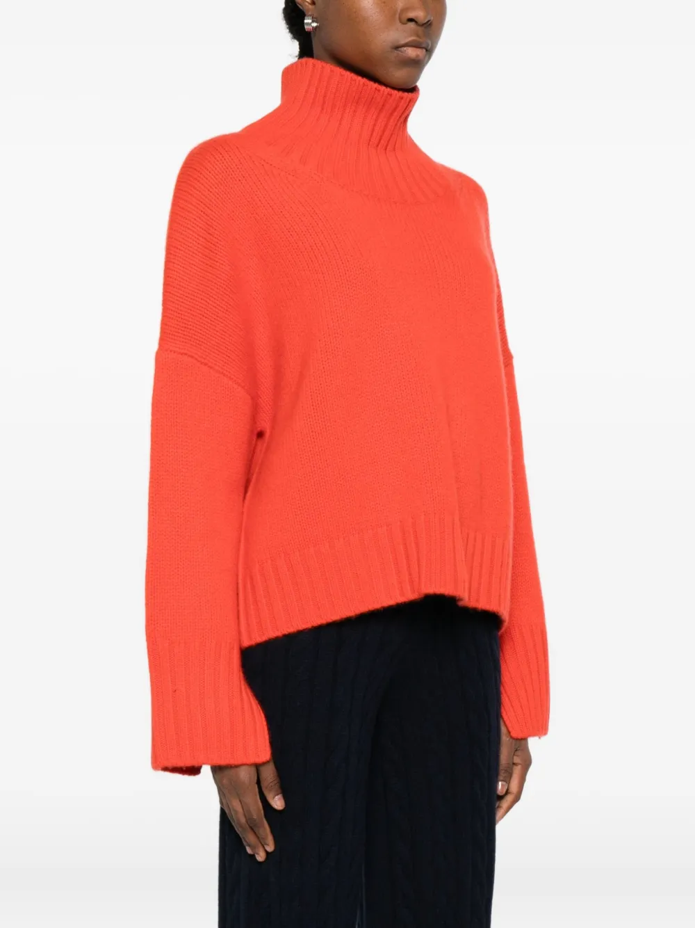 Soft Goat Turtleneck Sweater In Orange
