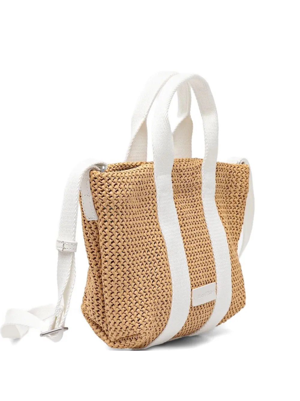 Marc O'polo Small Woven Tote Bag In Neutral