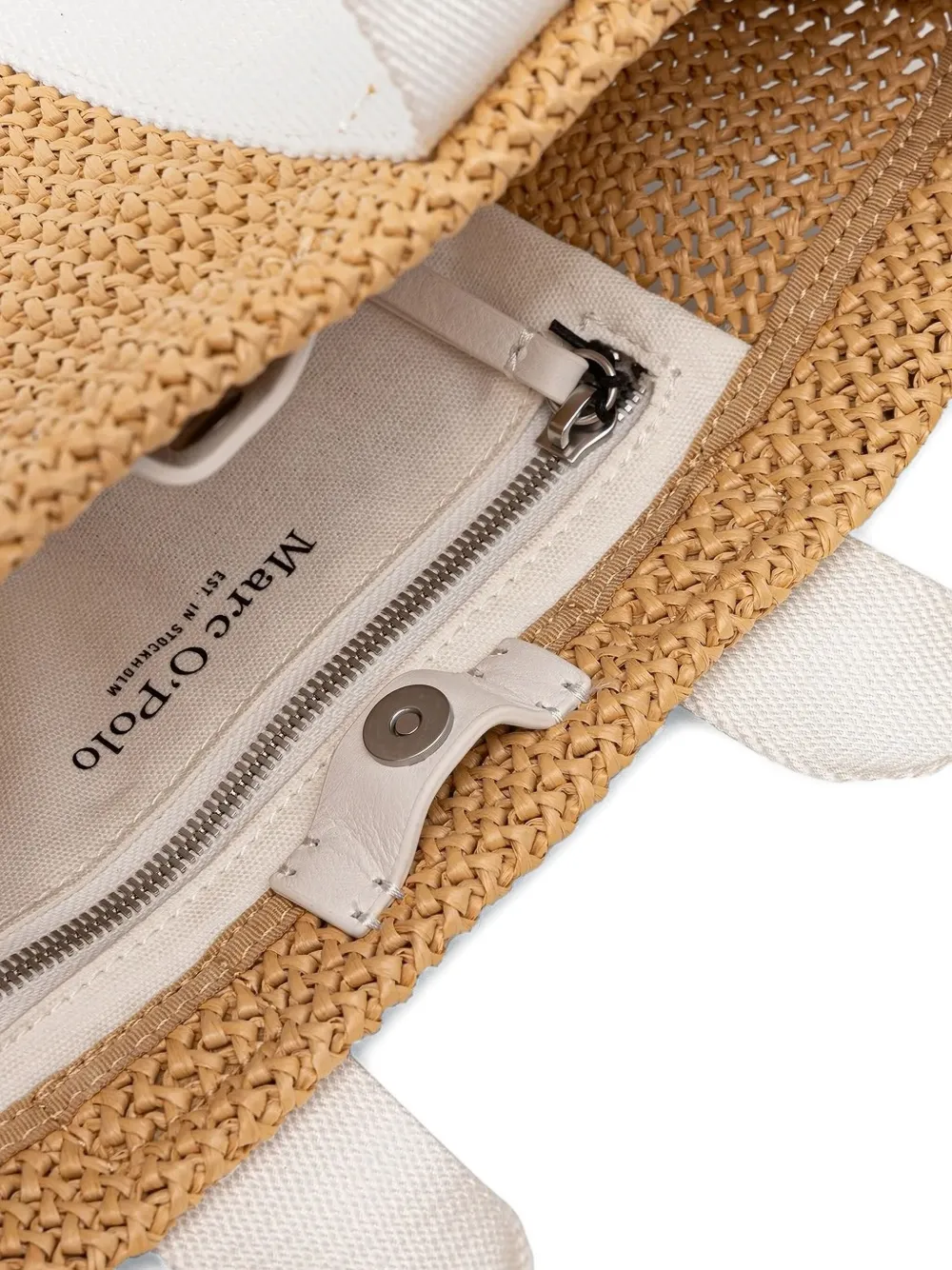 Marc O'polo Small Woven Tote Bag In Neutral