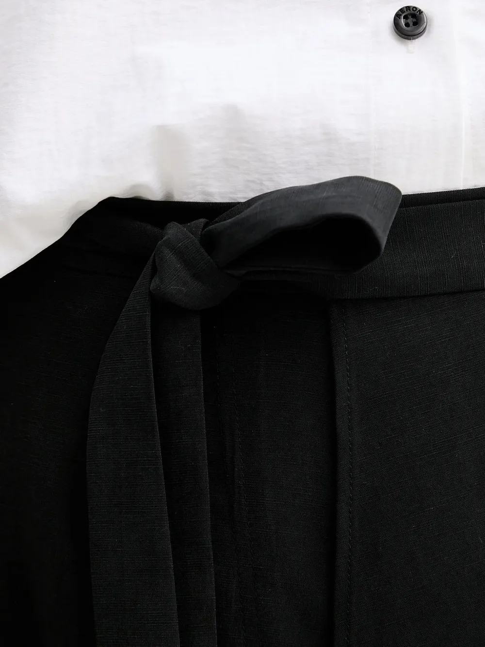 Marc O'Polo belted midi skirt Zwart