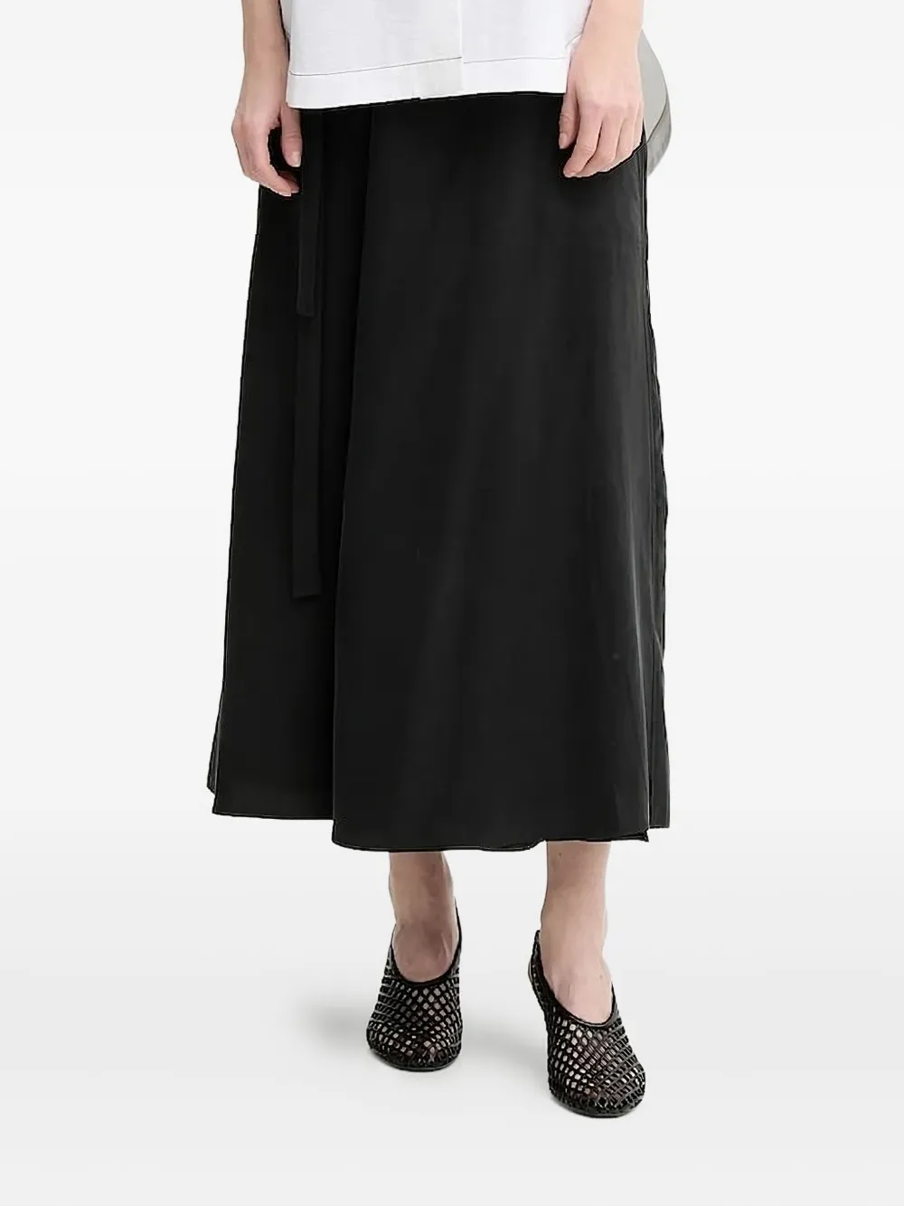 Marc O'Polo belted midi skirt Zwart