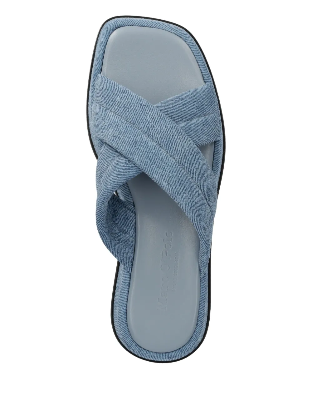 Marc O'Polo Sandalen met gekruiste bandjes en denim effect 873