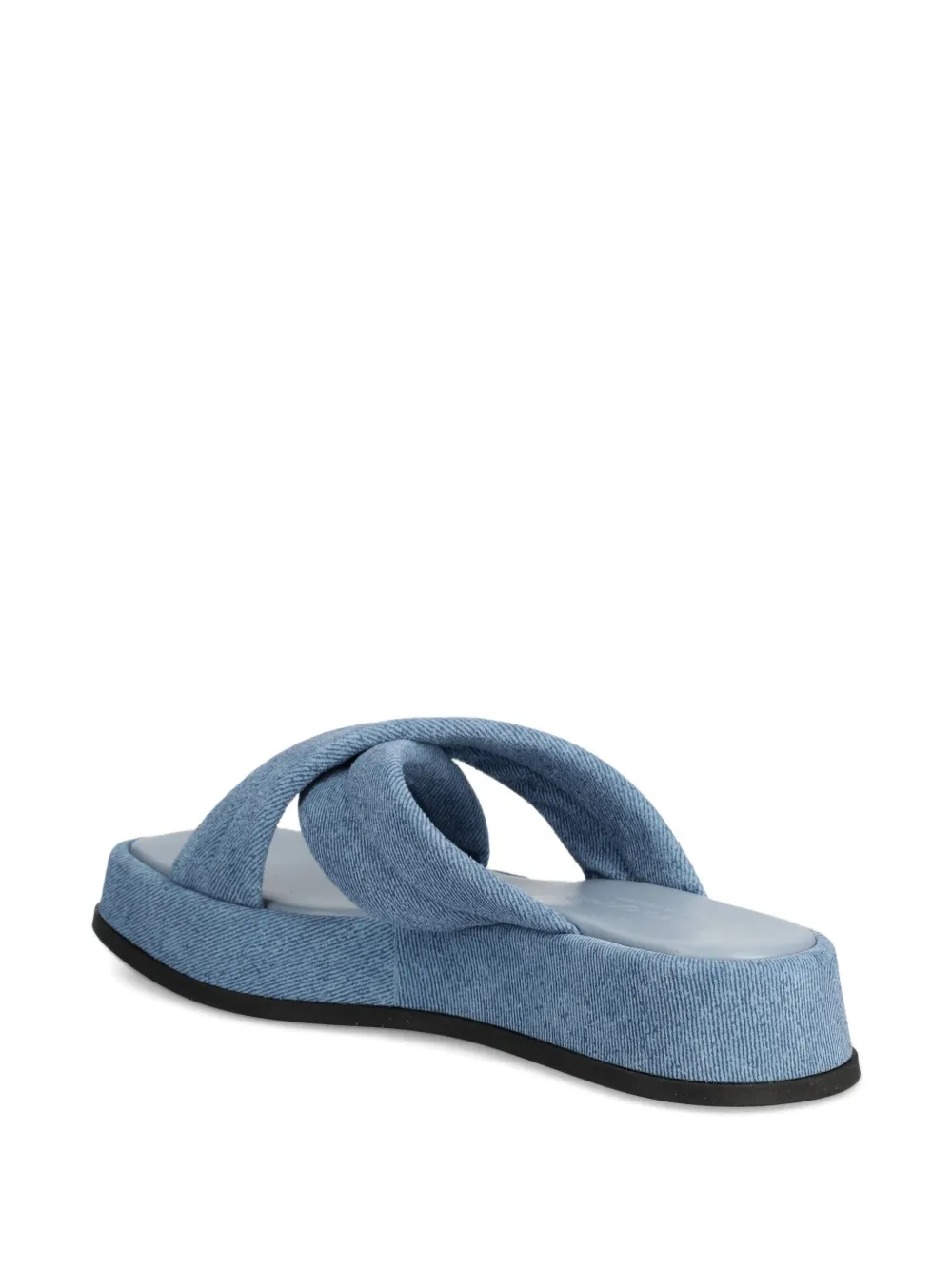 Marc O'Polo Sandalen met gekruiste bandjes en denim effect 873