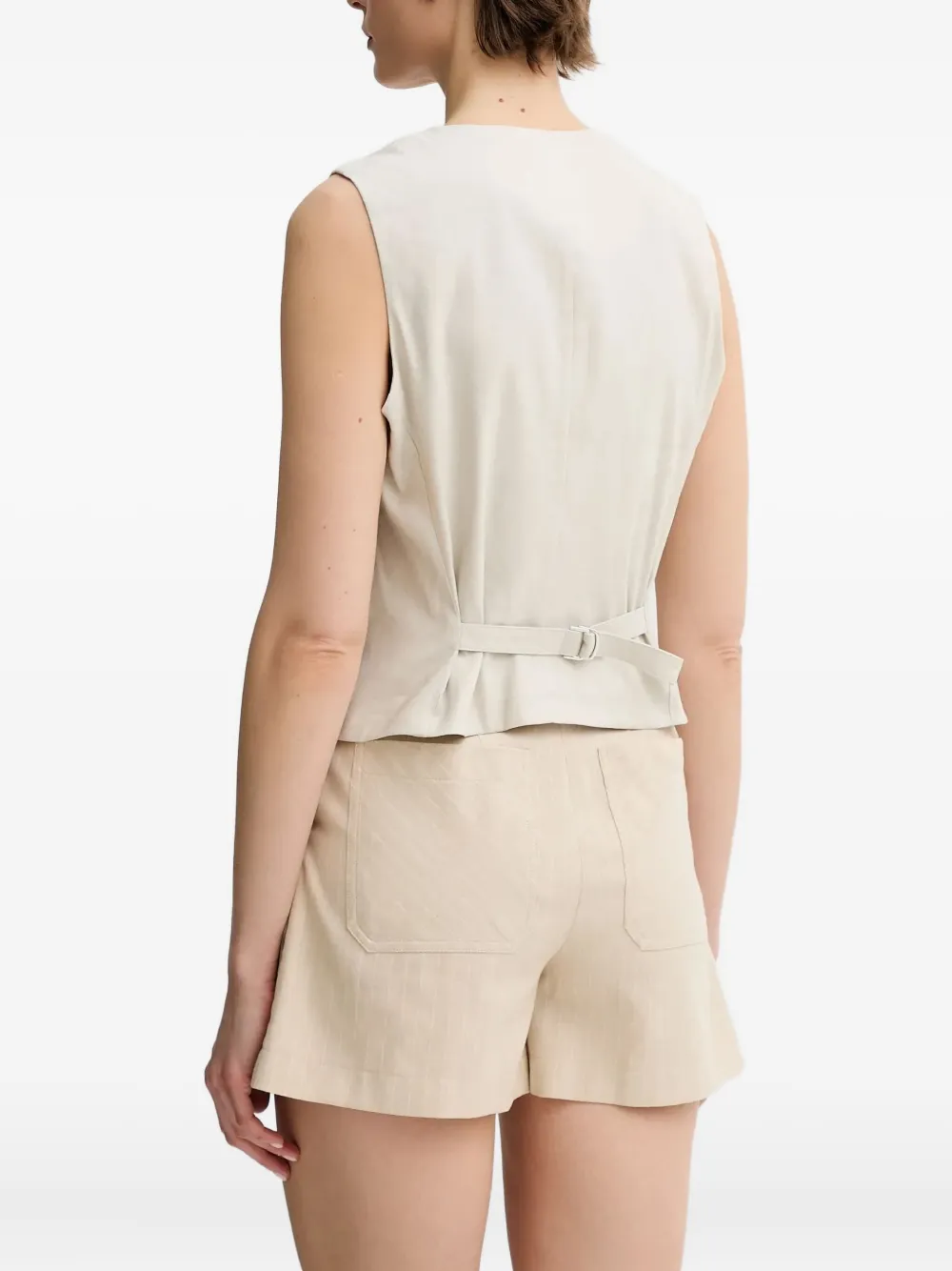 Marc O'polo Button-fastening Sleeveless Vest In Neutral