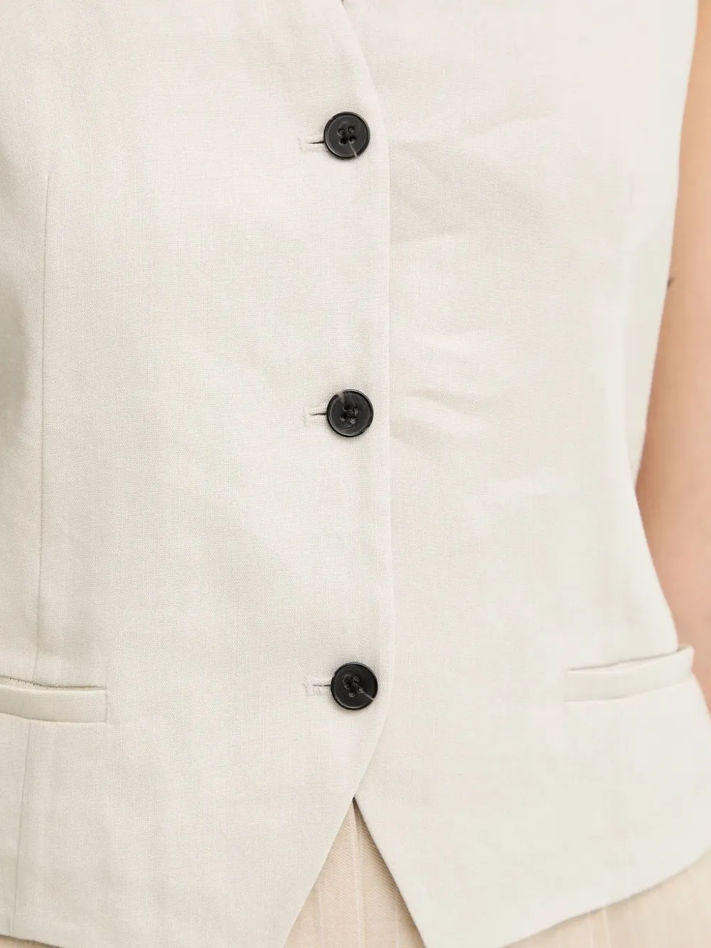 Marc O'polo Button-fastening Sleeveless Vest In Neutral