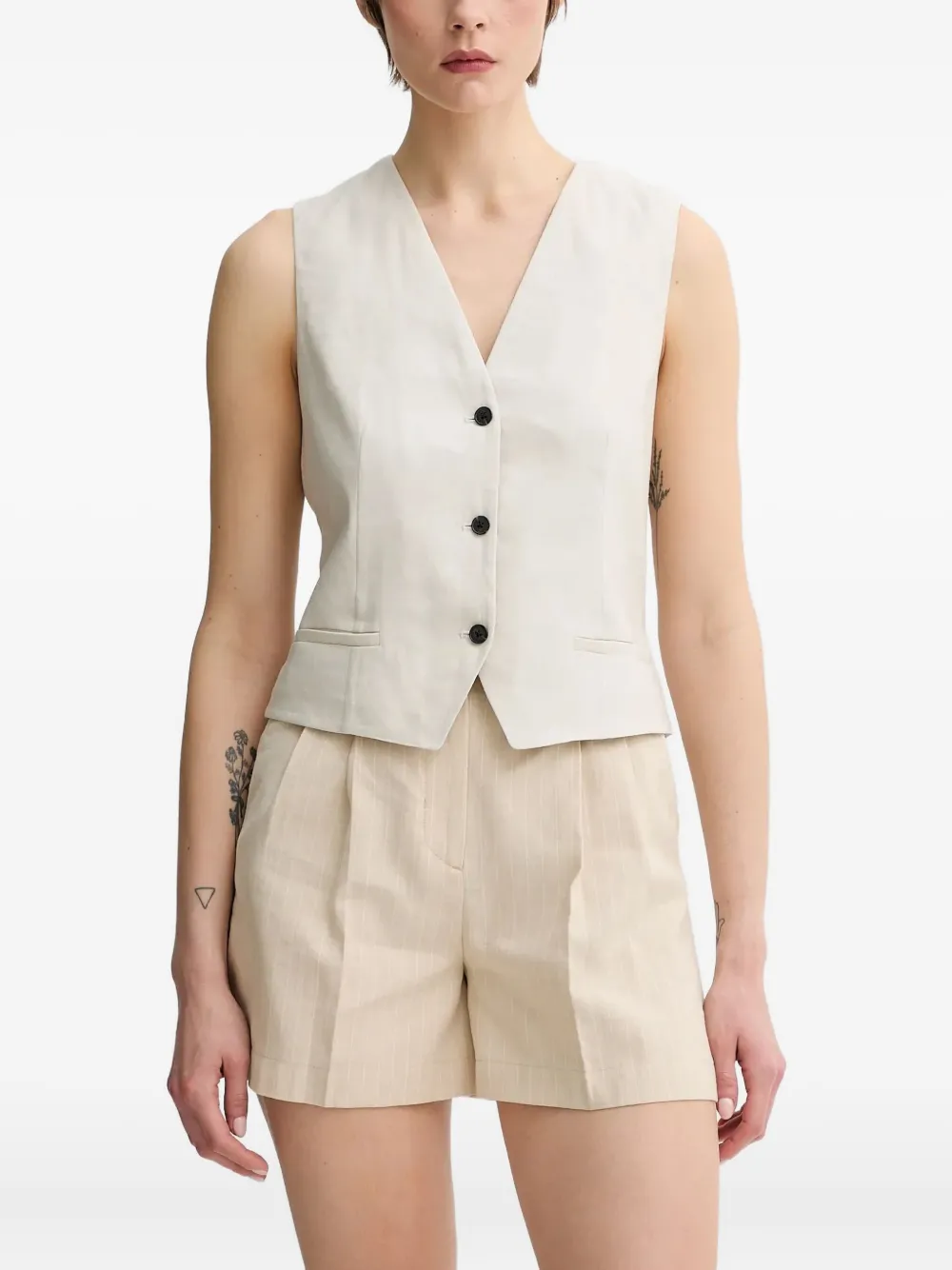 Marc O'Polo button-fastening sleeveless vest - ニュートラル Marc O'Polo button-fastening sleeveless vest - ニュートラル