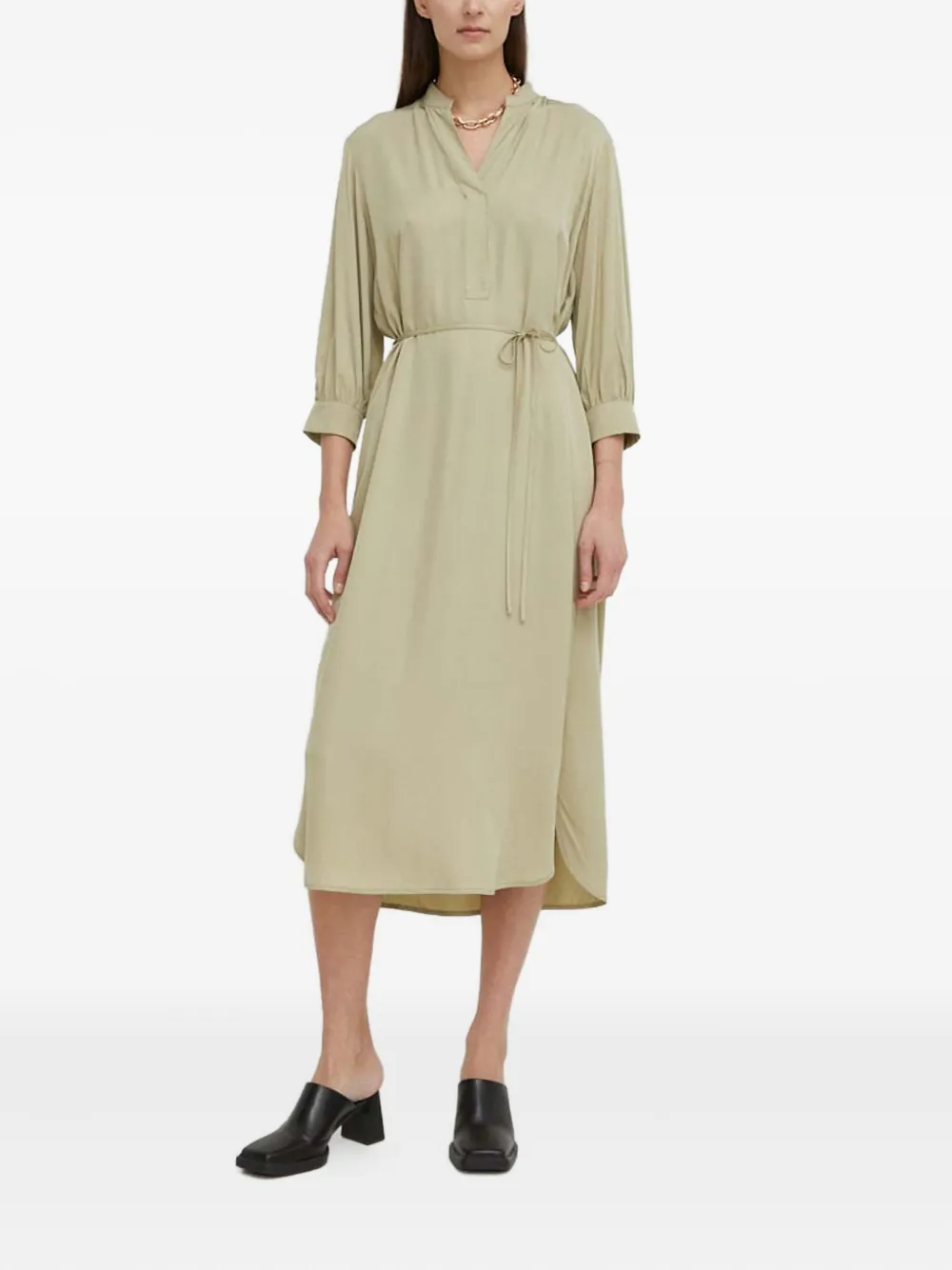 Marc O'Polo Blousejurk met ceintuur - Groen