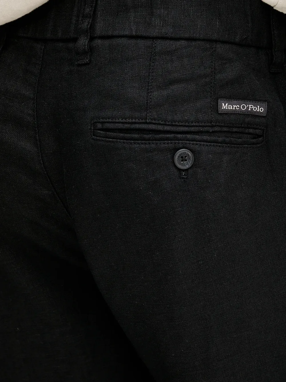 Marc O'Polo Broek met logopatch Zwart