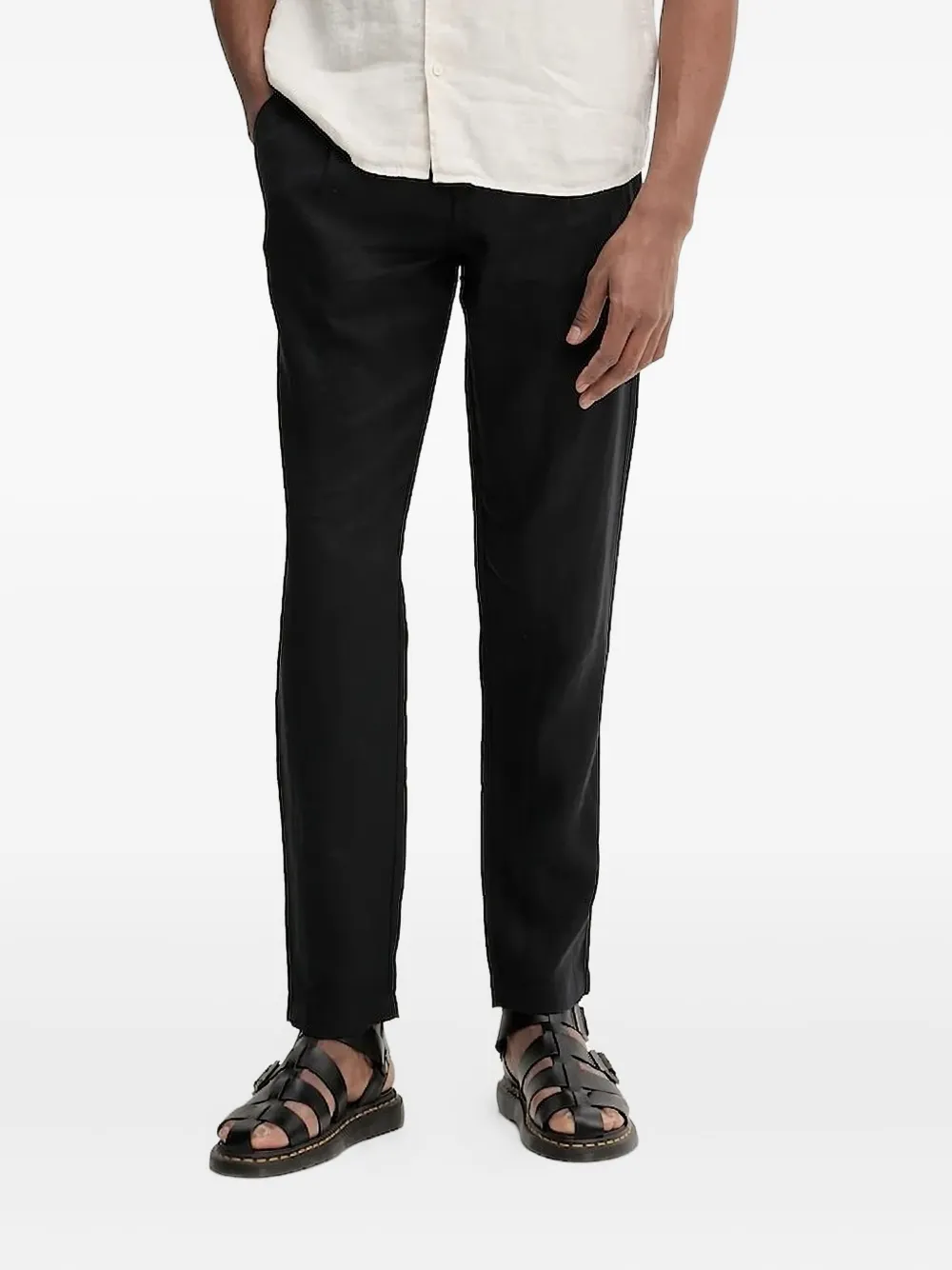 Marc O'Polo Broek met logopatch Zwart