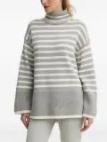 Marc O'Polo striped turtleneck sweater - Grey