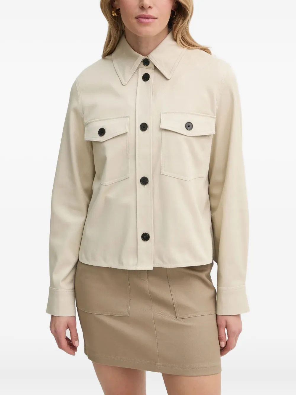 Marc O'Polo button-fastening shirt jacket Beige