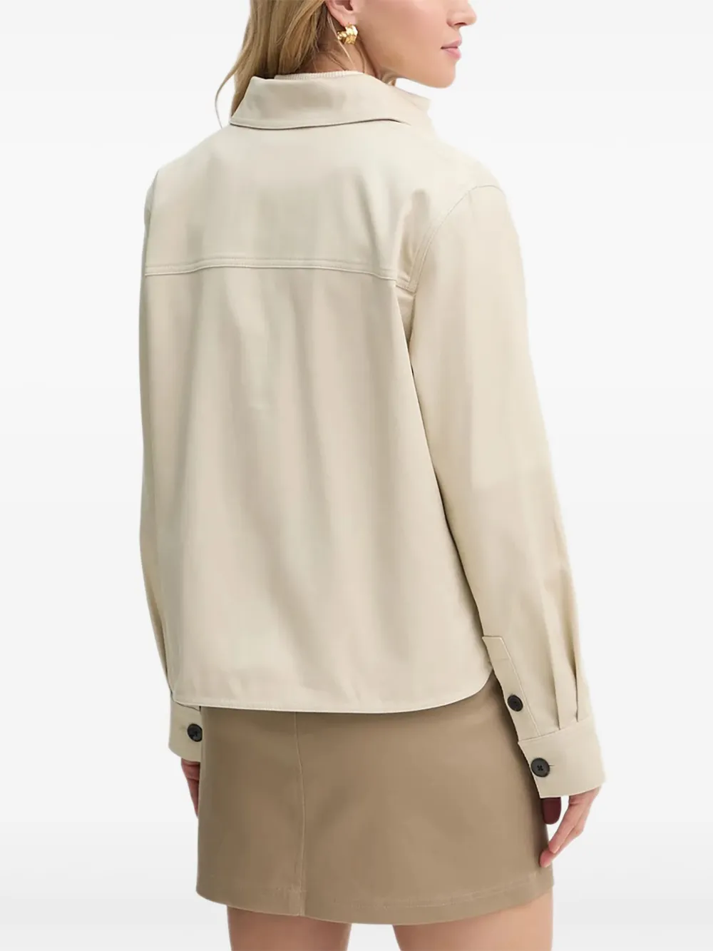 Marc O'Polo Shirtjack met knoopsluiting Beige