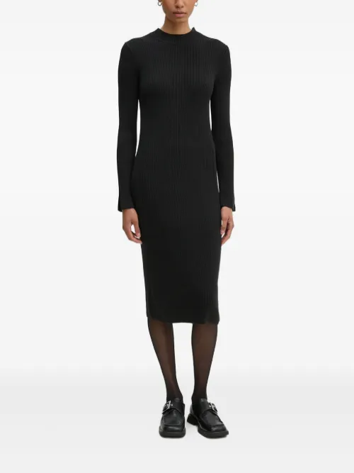 Robe mi-longue en maille côtelée - Marc O'Polo - Modalova