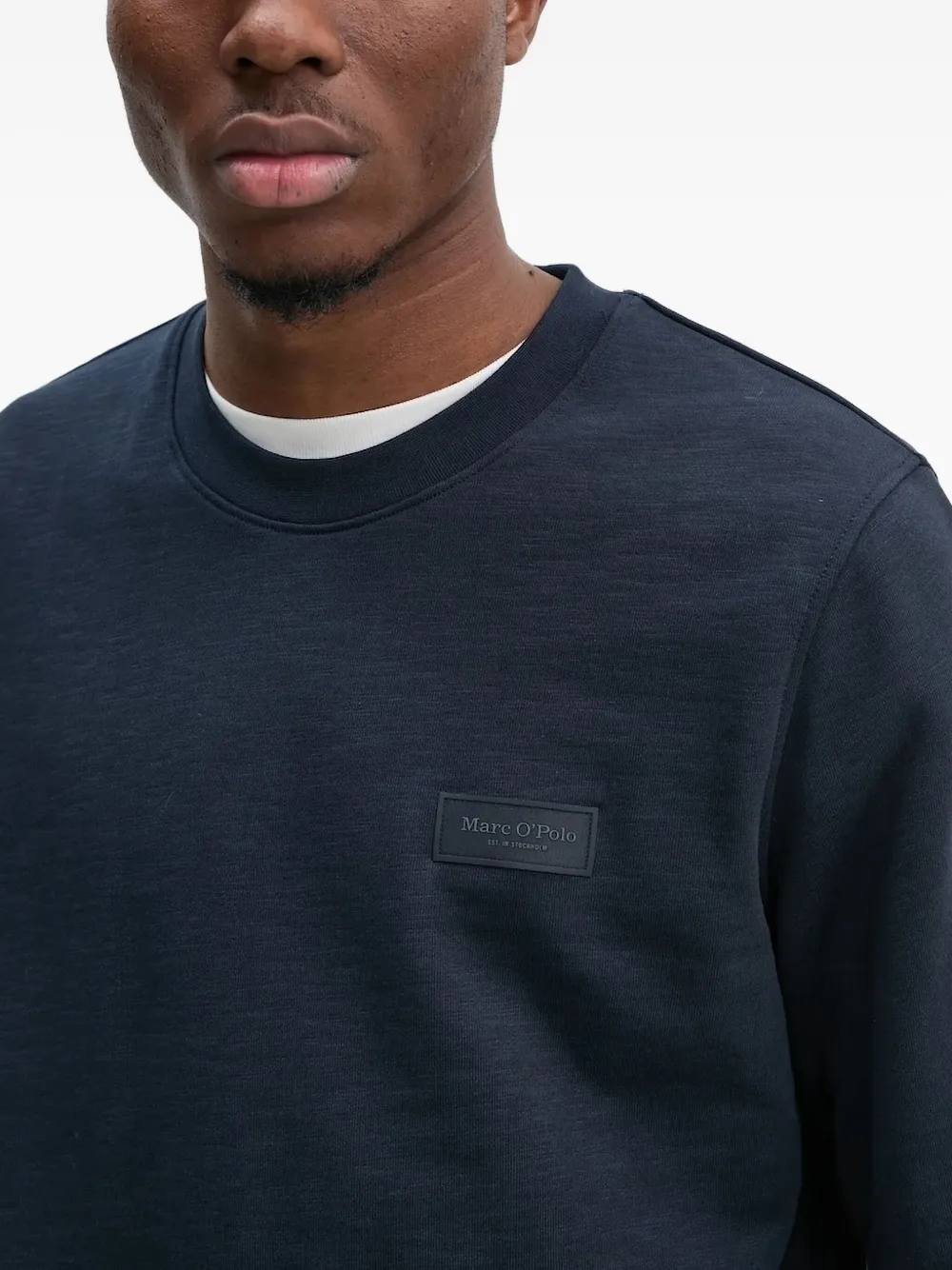 Marc O'Polo Sweater met logopatch Blauw