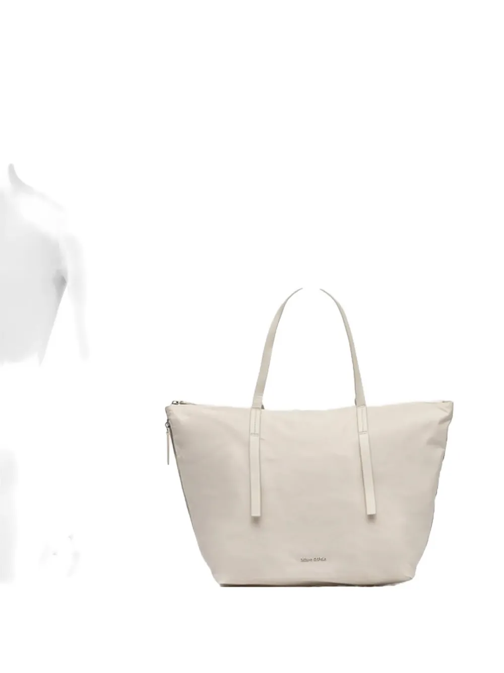 Marc O'Polo zip-top logo-plaque tote bag Beige