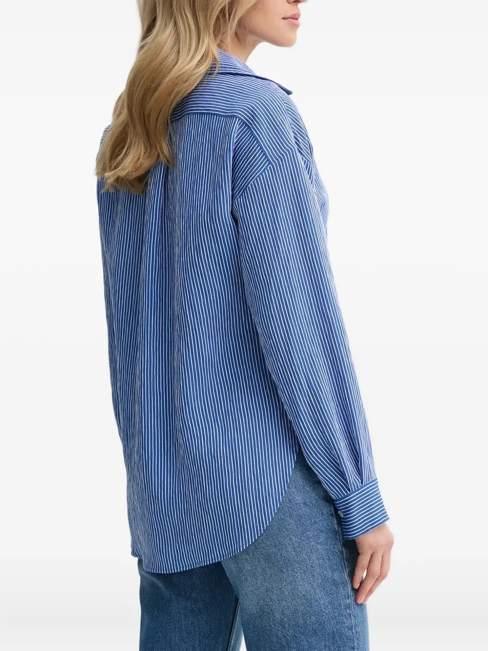 Marc O'Polo striped button-down shirt - Blauw