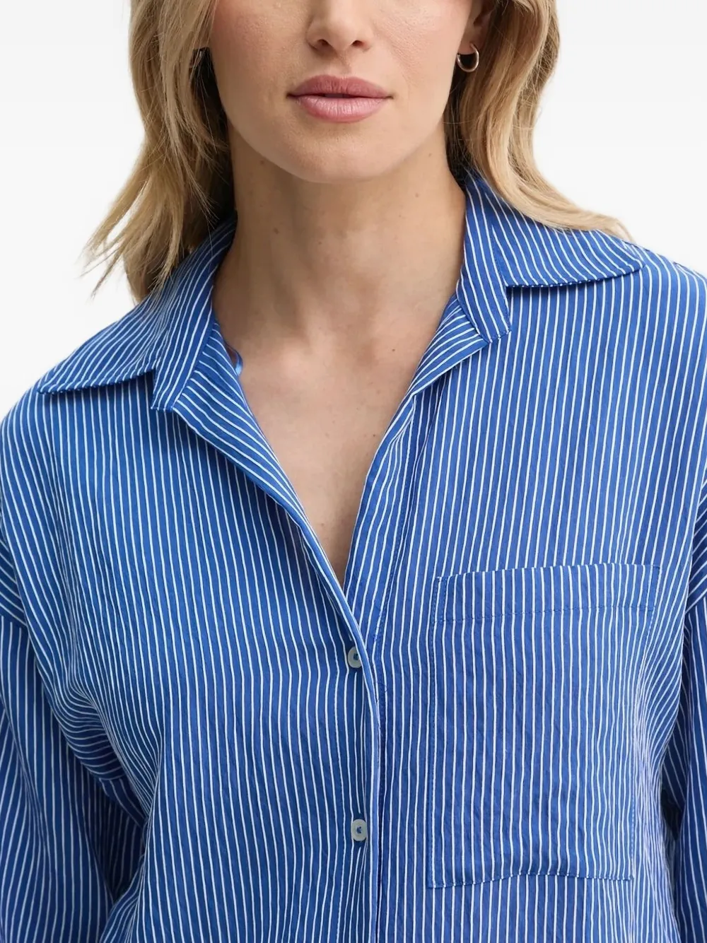 Marc O'polo Striped Button-down Shirt In Blue