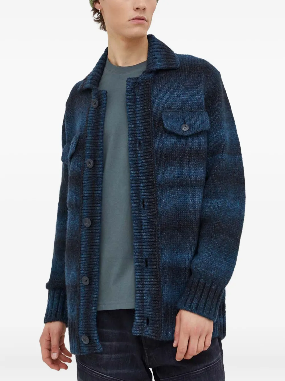 Marc O'polo Button Cardigan In Blue