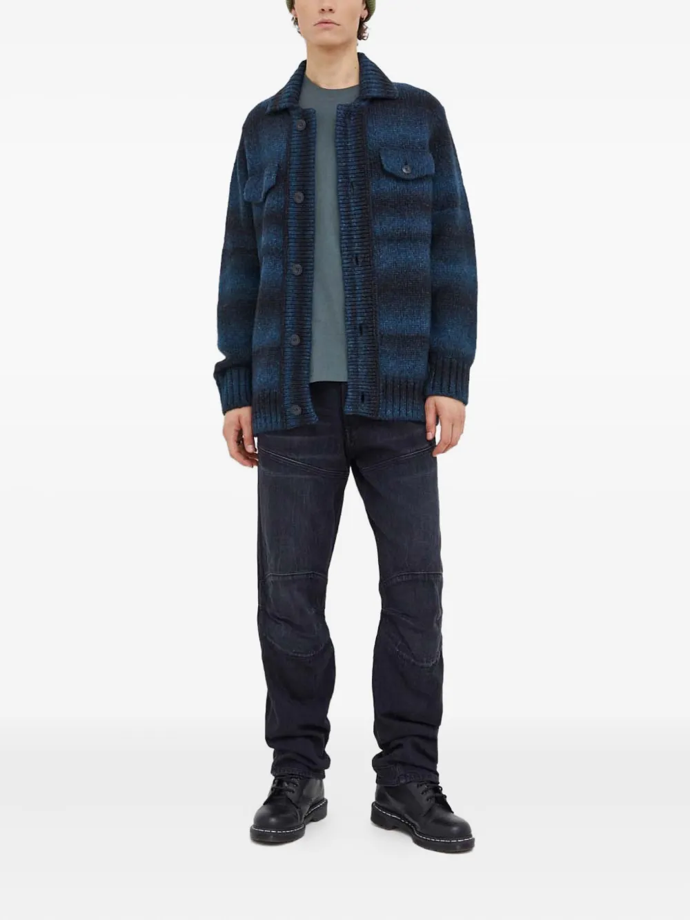 Marc O'polo Button Cardigan In Blue