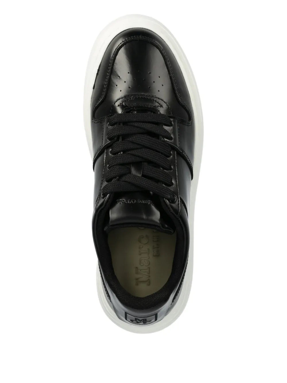 Marc O'polo Platform Lace-up Trainers In Black