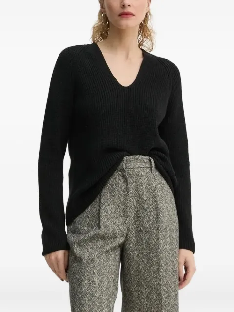 Marc O'Polo suéter tejido de canalé con cuello en V