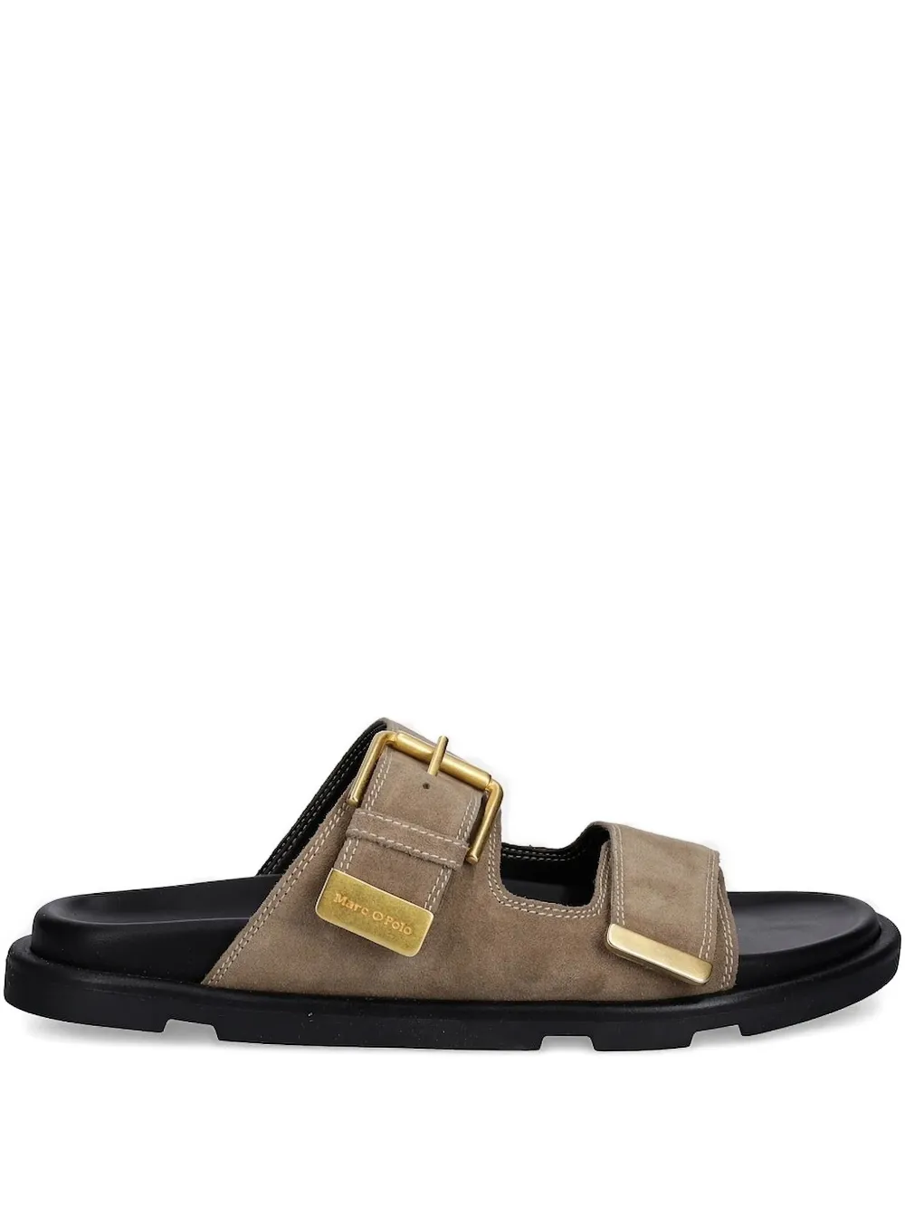 Marc O'polo Buckle Double-strap Sandals In Brown