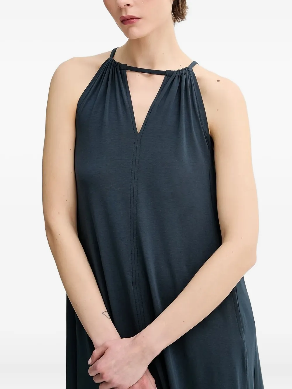 Marc O'Polo tie-neck midi dress 886