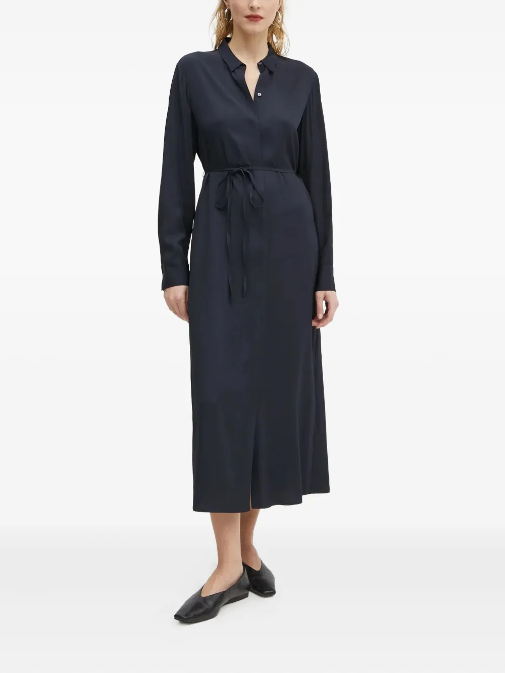 Marc O'Polo Midi-jurk met ceintuur - Blauw