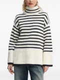 Marc O'Polo striped turtleneck sweater - White