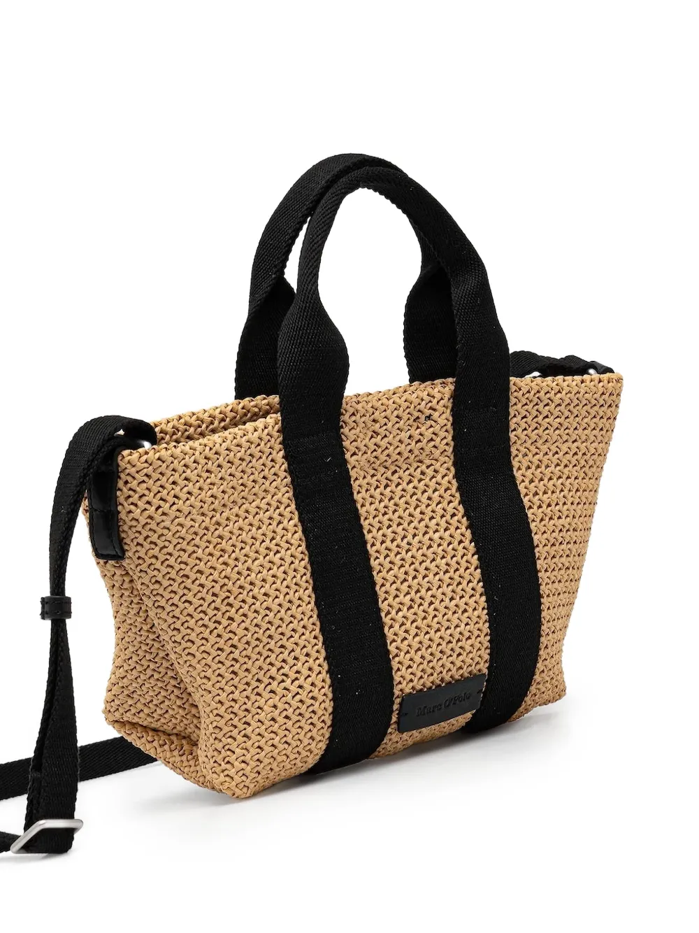 Marc O'Polo Tas met gehaakte raffia handgreep - Beige