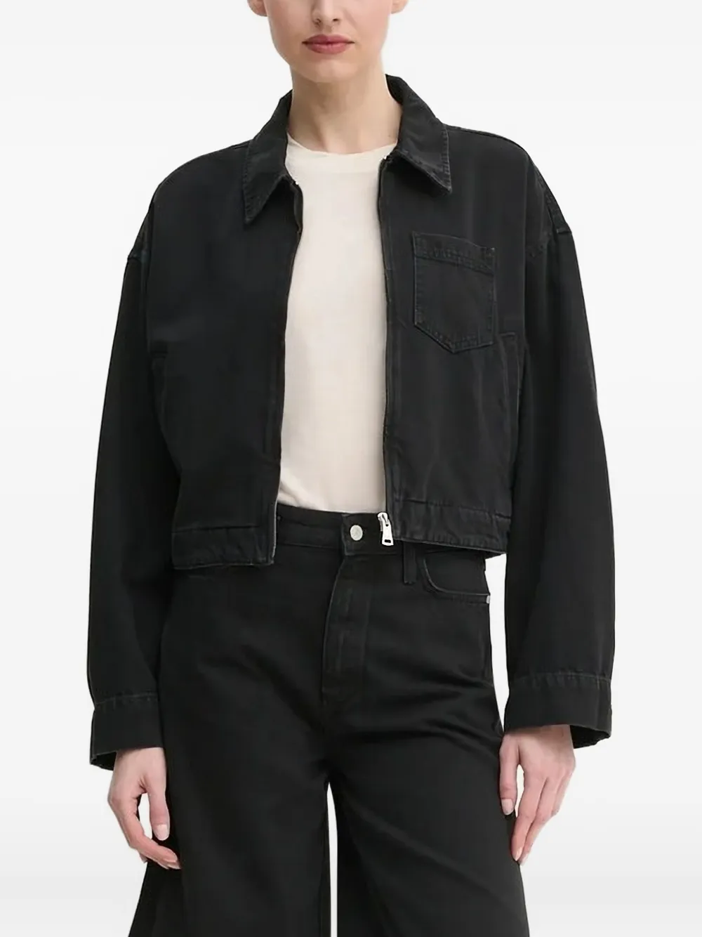 Marc O'polo Patch-pocket Denim Jacket In Black