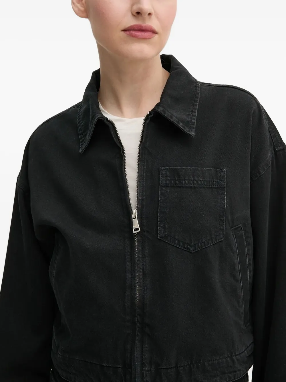 Marc O'polo Patch-pocket Denim Jacket In Black
