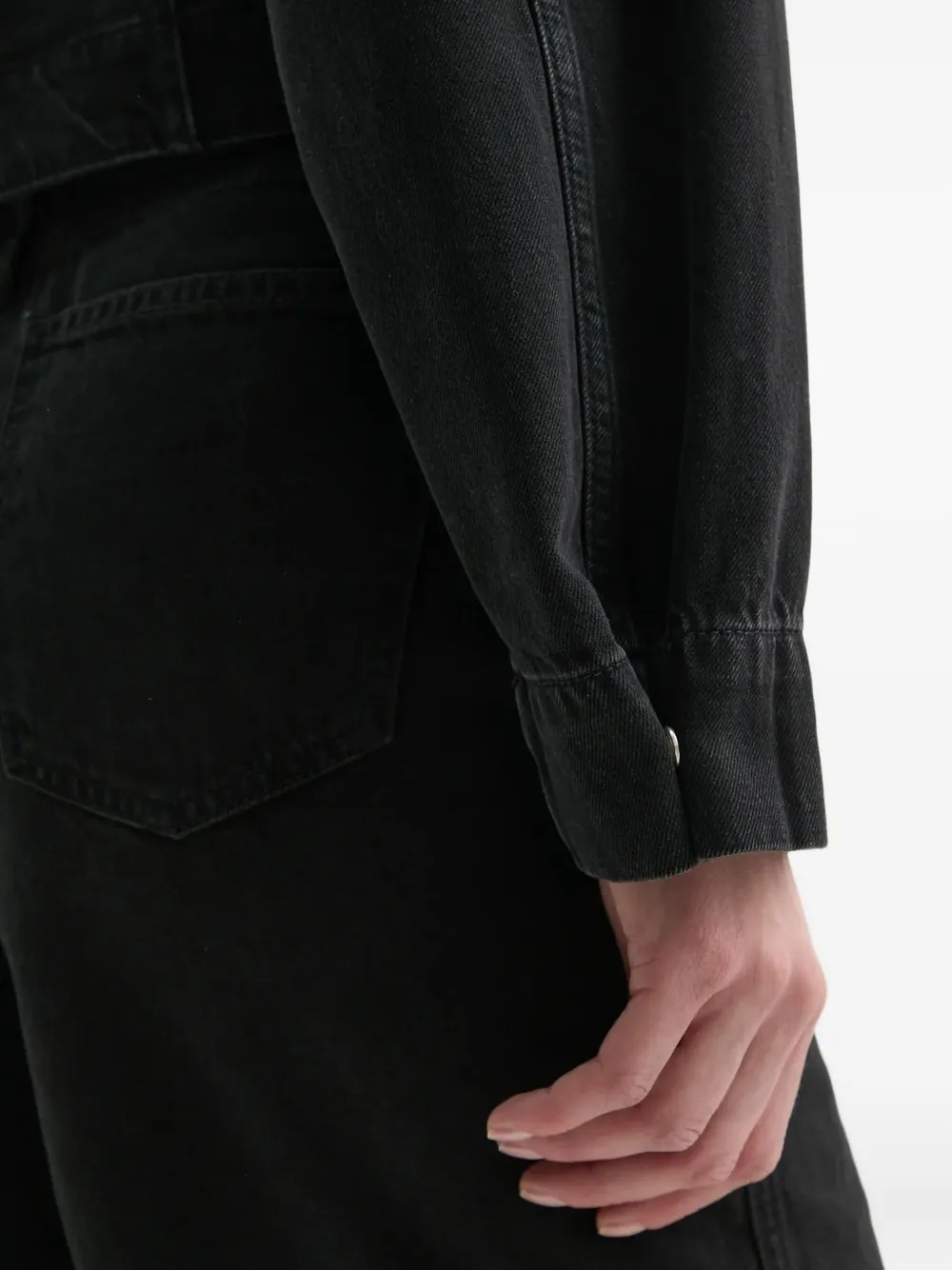 Marc O'polo Patch-pocket Denim Jacket In Black