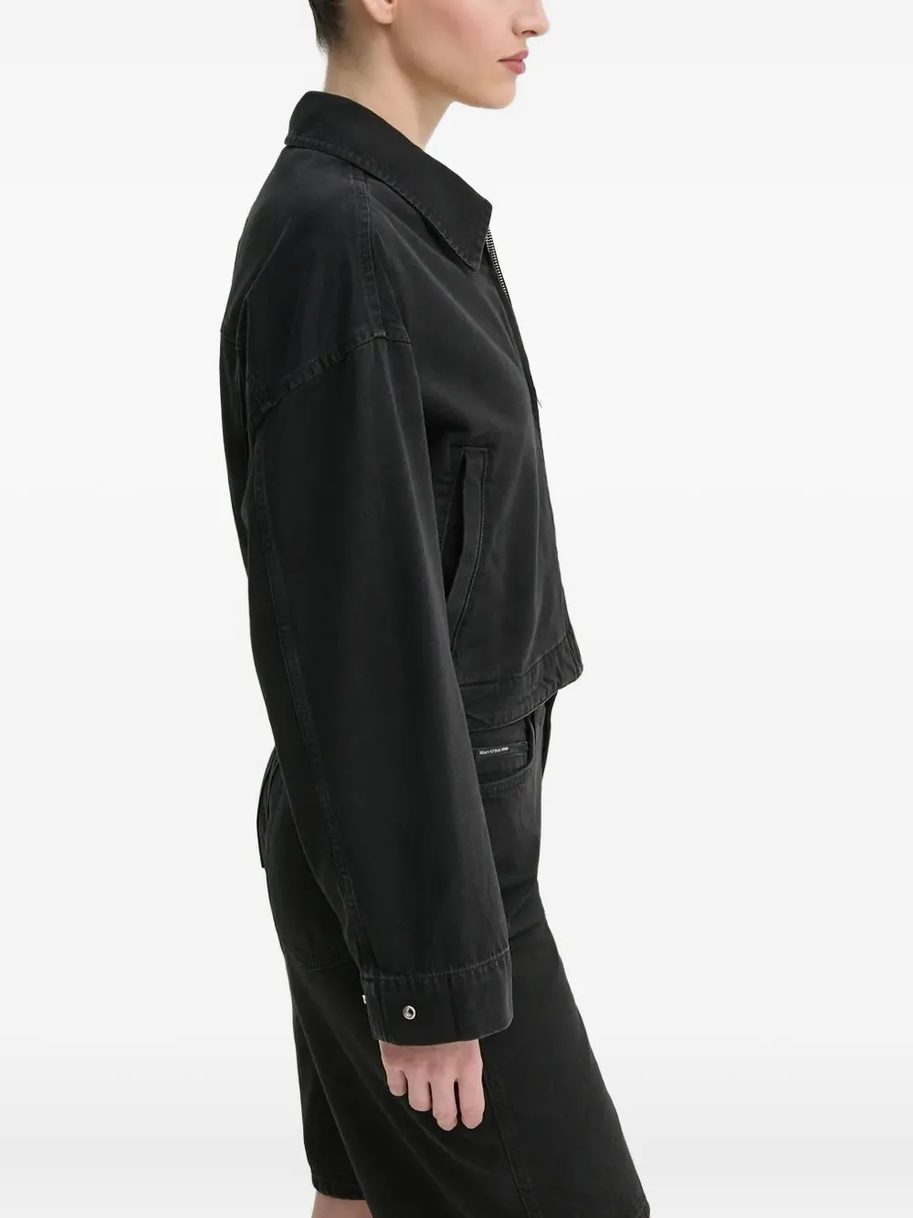 Marc O'polo Patch-pocket Denim Jacket In Black