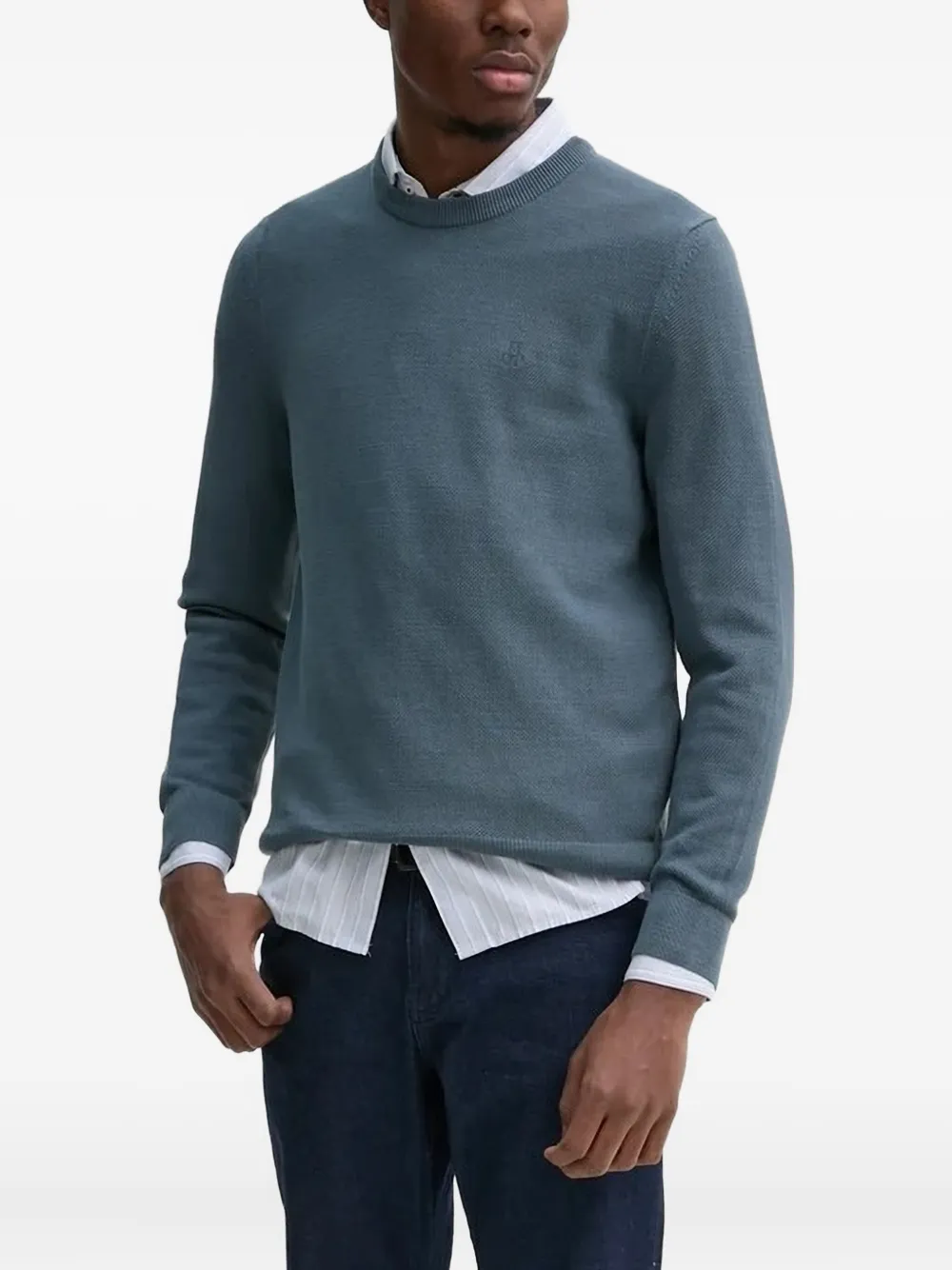 Marc O'Polo Trui met ronde hals Blauw