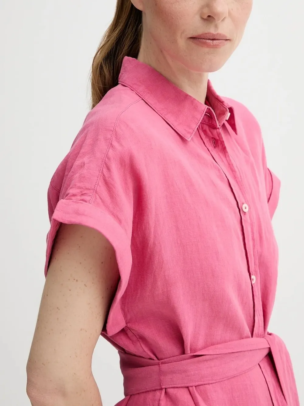 Marc O'Polo Blousejurk met ceintuur Roze