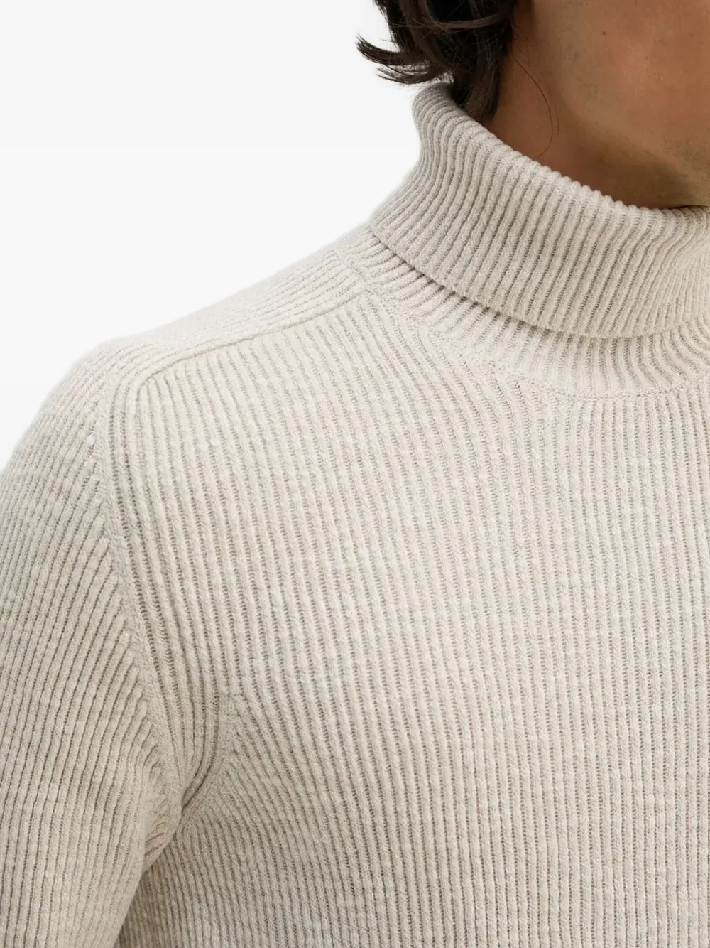 Marc O'Polo Geribbelde coltrui Beige