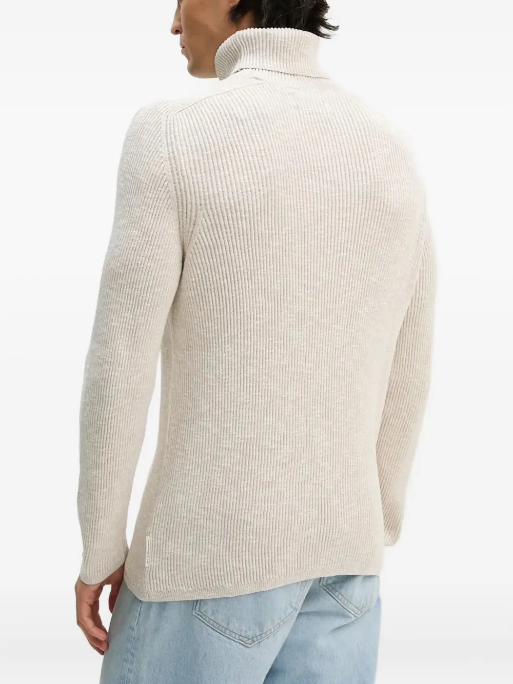 Marc O'Polo Geribbelde coltrui - Beige