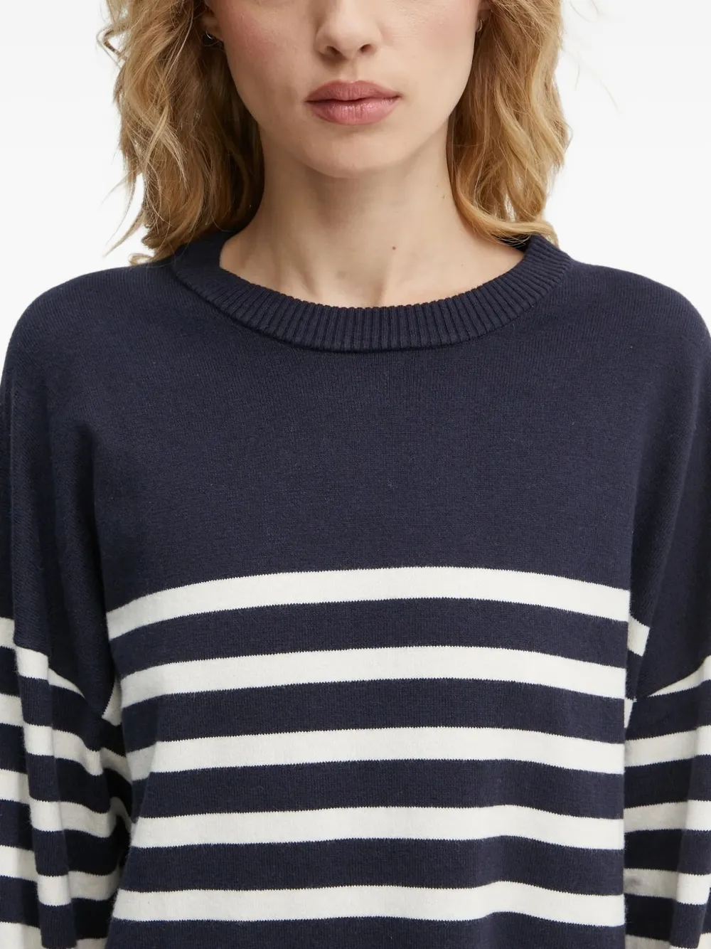 Marc O'Polo Gestreepte mini-sweaterjurk Blauw