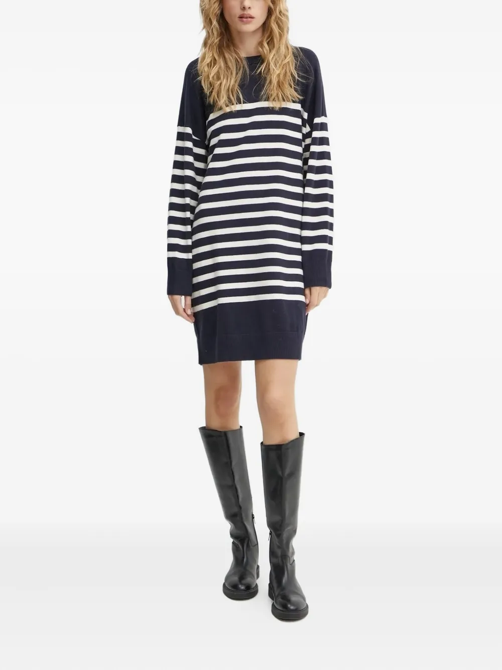 Marc O'Polo striped sweater mini dress | Blue | Image 1