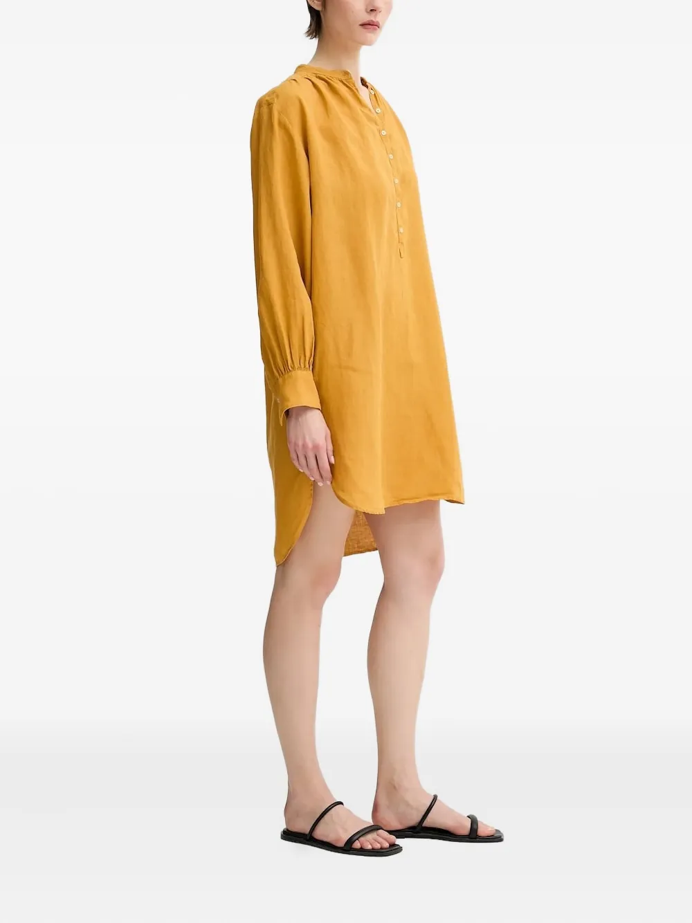 Marc O'Polo Blousejurk met lange mouwen en knopen - Geel