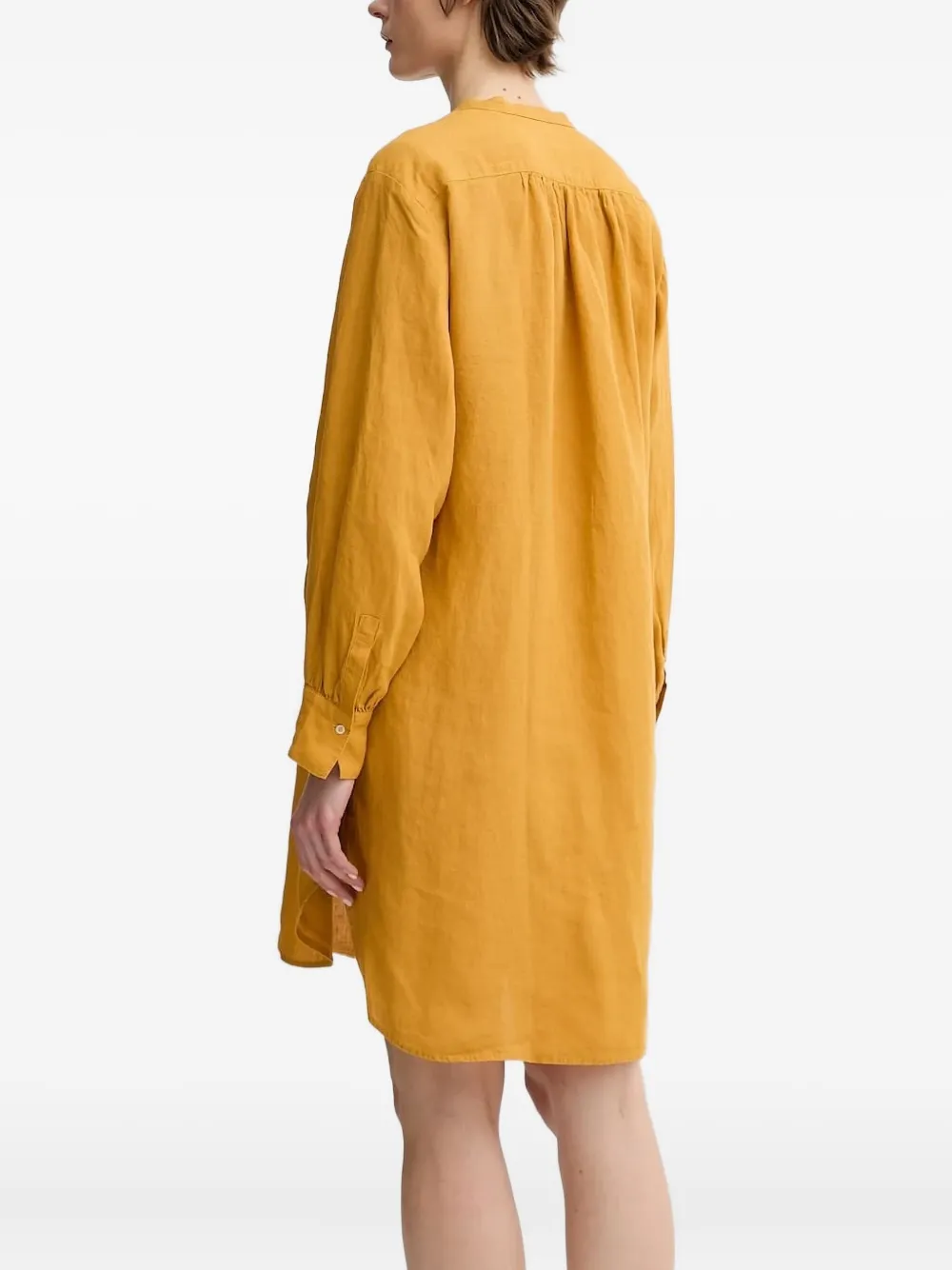 Marc O'Polo Blousejurk met lange mouwen en knopen Geel