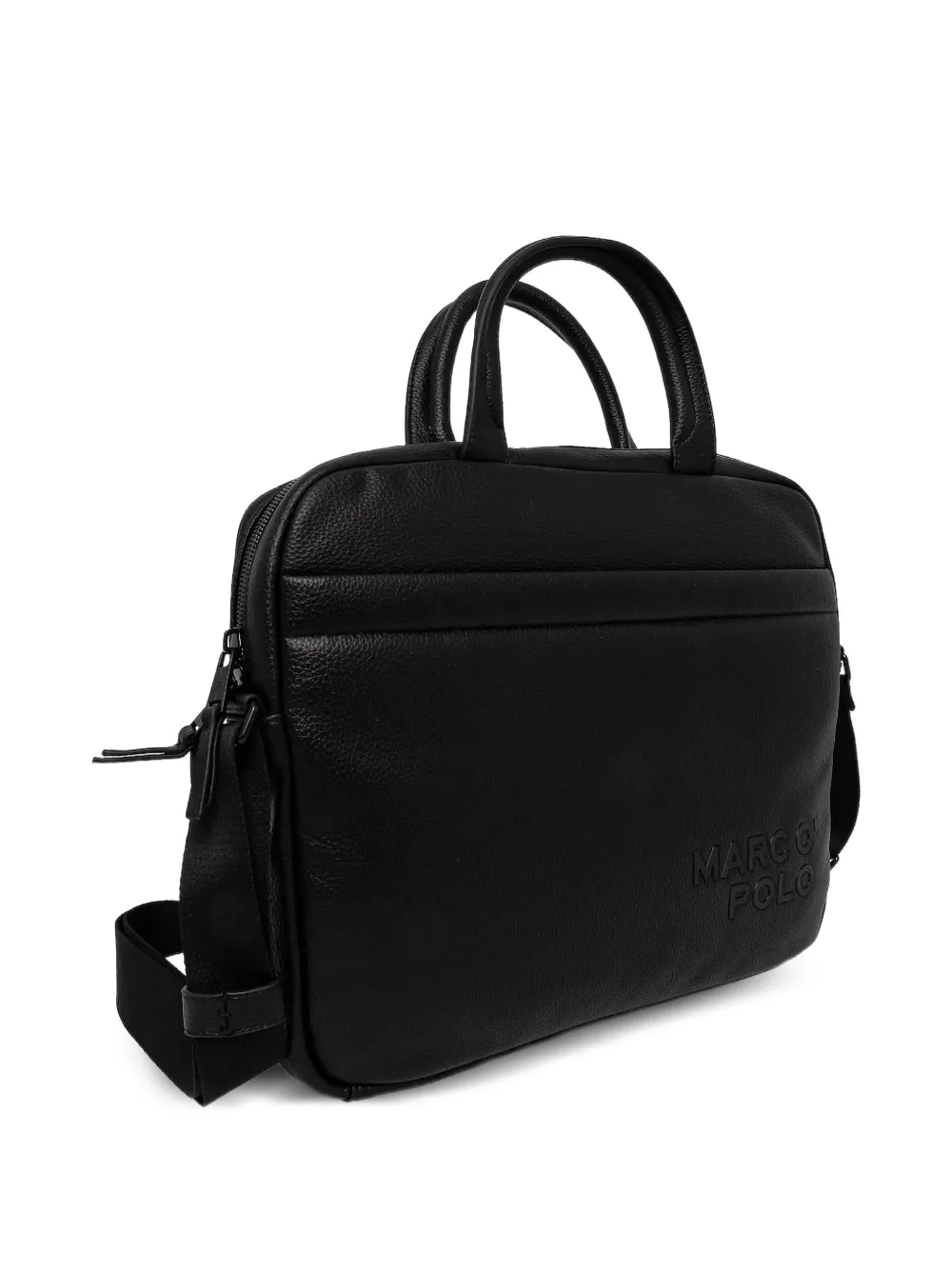Marc O'Polo logo-plaque laptop bag - Zwart