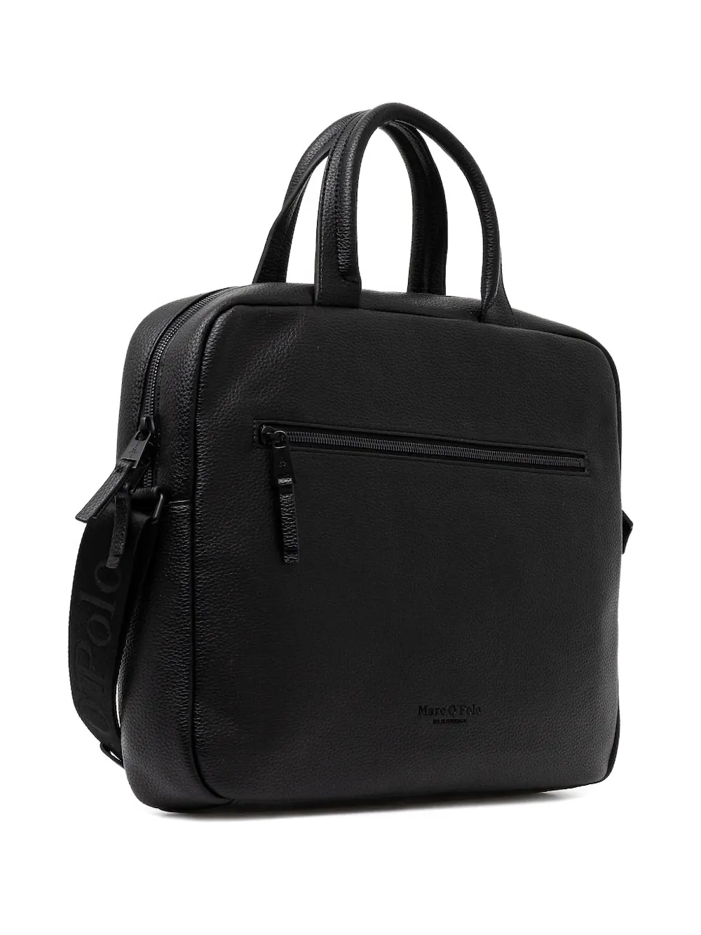 Marc O'Polo Laptoptas met ritssluiting en handgreep - Zwart