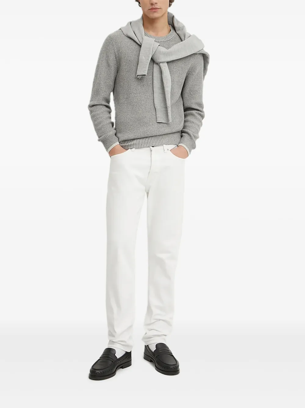 Marc O'Polo ribbed crew-neck jumper | Grey | Image 1