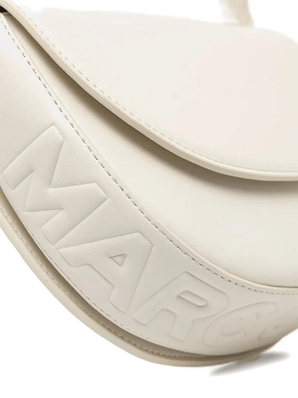 Marc O'Polo embossed logo half-moon bag Beige