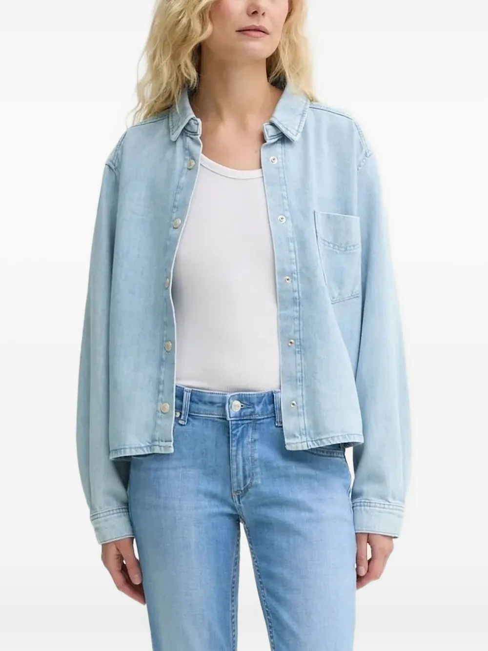 Marc O'Polo Denim blouse Blauw