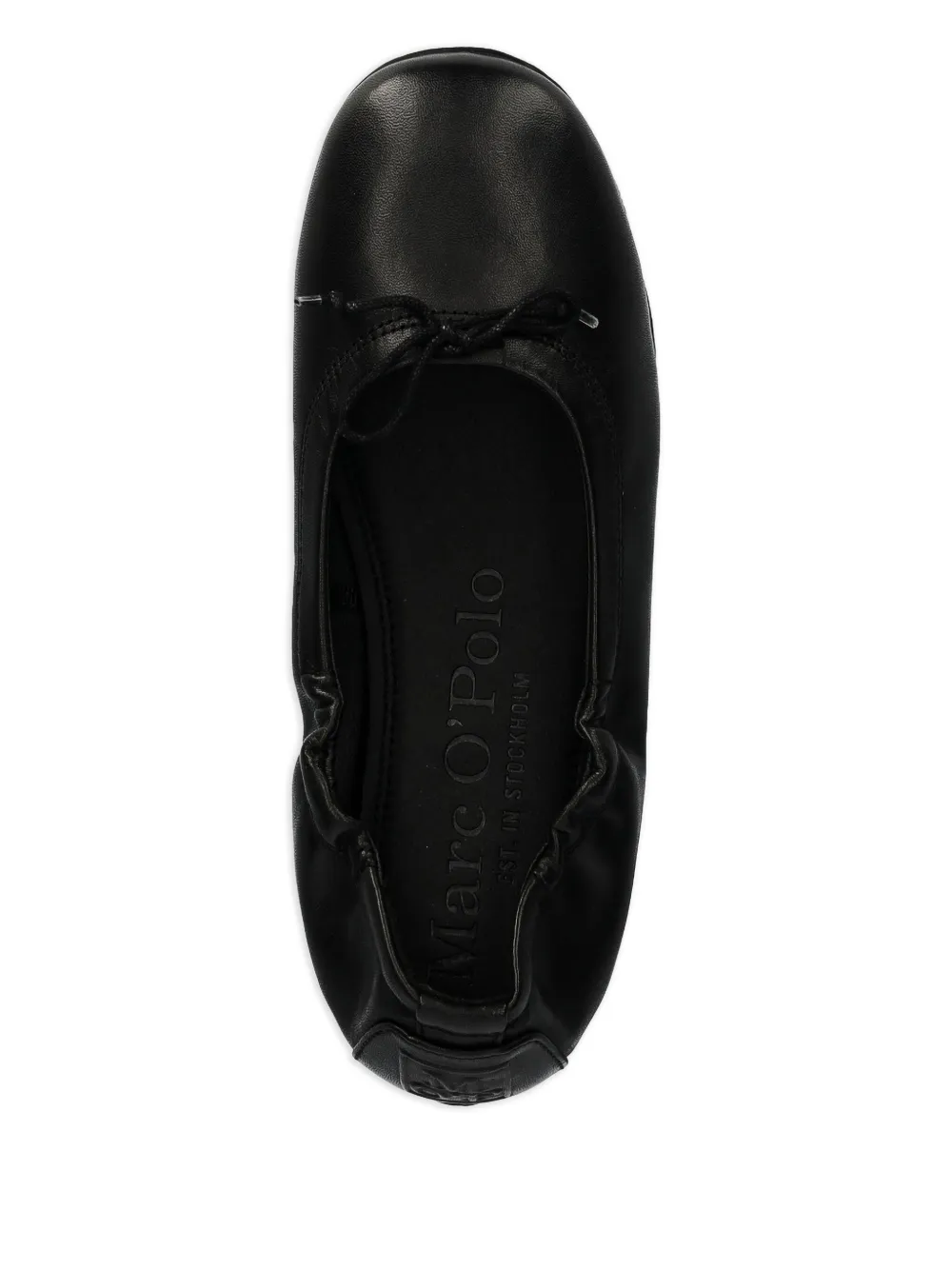 Marc O'Polo Ballerina's met strikdetail Zwart