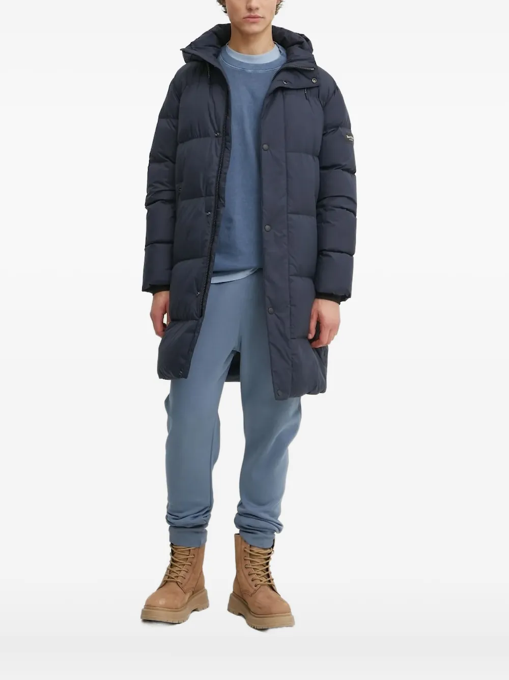 Marc O'Polo hooded quilted puffer jacket Blauw