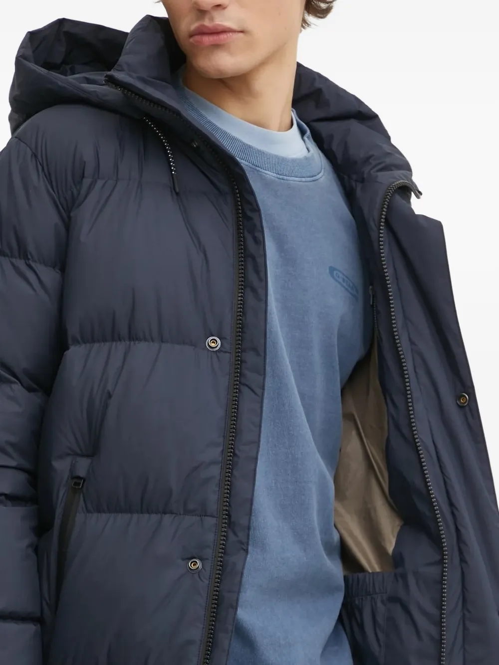Marc O'Polo Donsjack met capuchon Blauw